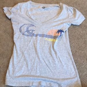 gray Florida v-neck